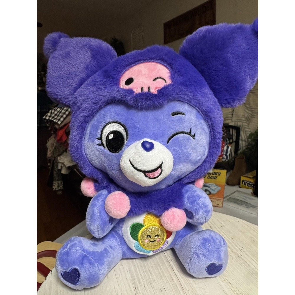 Sanrio Hello Kitty And Friends  Care Bears Kuromi Harmony Bear 10" Plush Bear